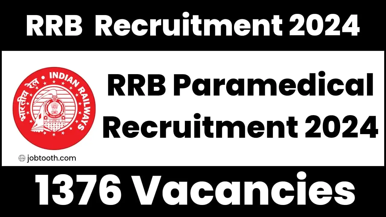 RRB Paramedical Recruitment 2024