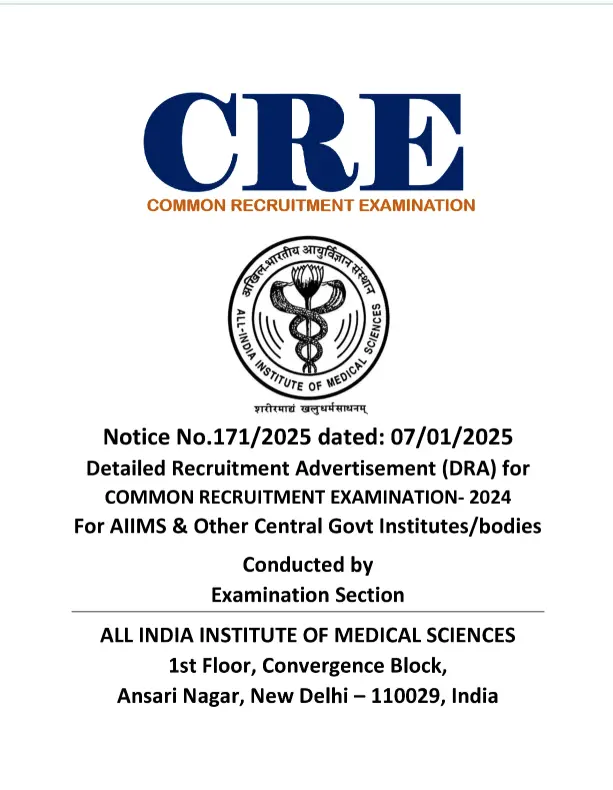 AIIMS CRE Recruitment 2025