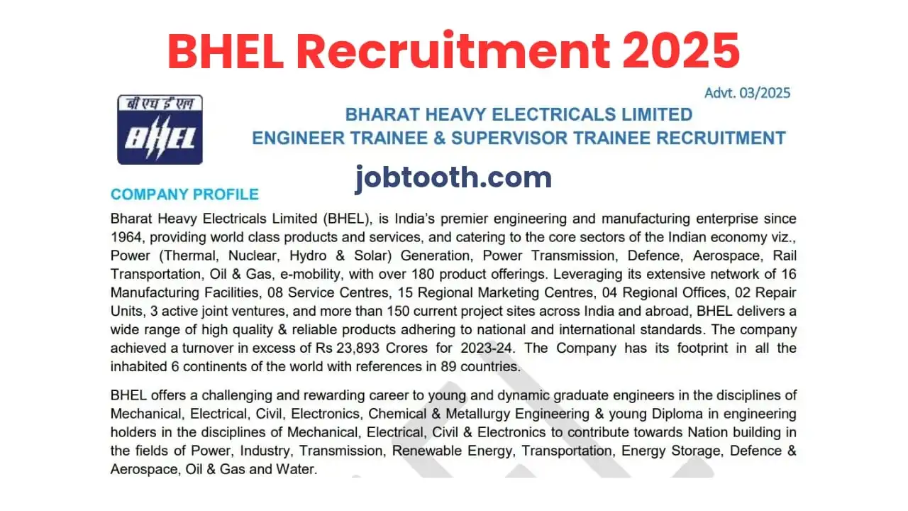 BHEL Recruitment 2025